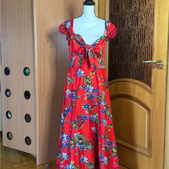 Samantha Sung fit and flare belted floral maxi dress sz 20. XXl - Picture 8 of 16